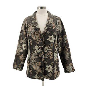 Vintage The Territory Ahead Floral Tapestry Multicolor Jacket Womens 10